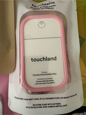 Touchland Silicone Hand Mist Case with Keyring — Bubblegum Pink